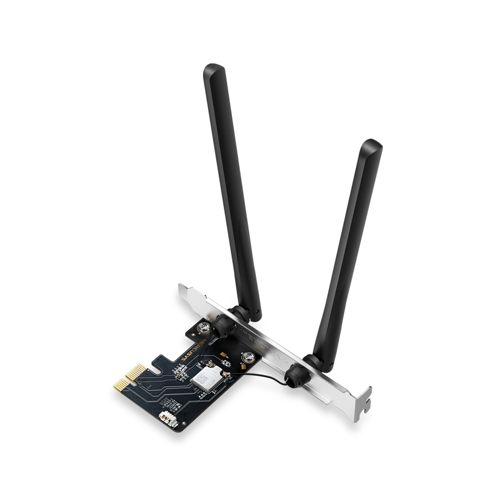 ADAPTADOR PCIE MERCUSYS MA86XE AXE5400 WI-FI 6E TRIBANDA VELOCIDAD BLUETOOTH 5.2 - 1