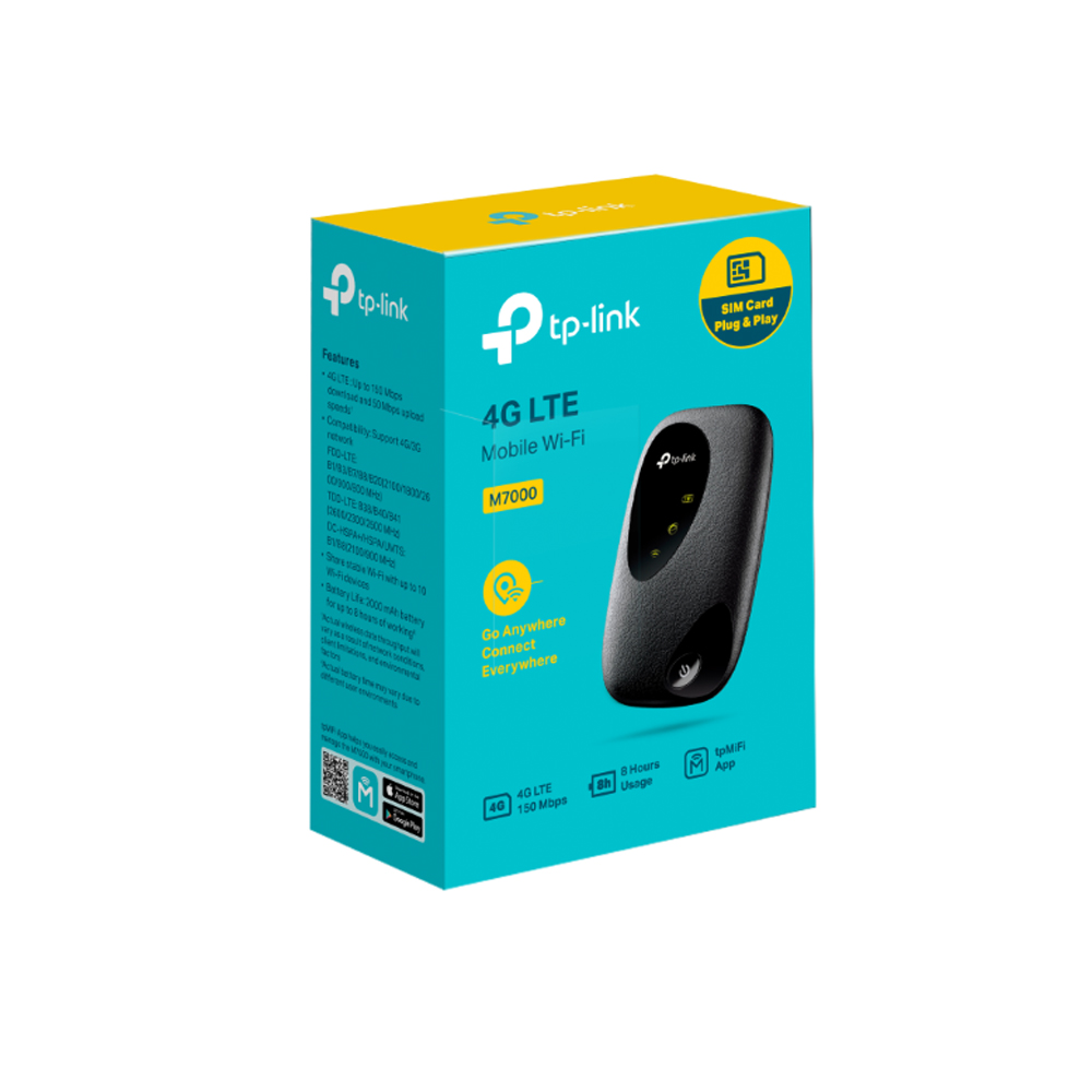 PUNTO DE ACCESO MÓVIL TP-LINK M7000 4G LTE 150 MBPS - CONECTIVIDAD WI-FI PORTÁTIL Y RÁPIDA - 1