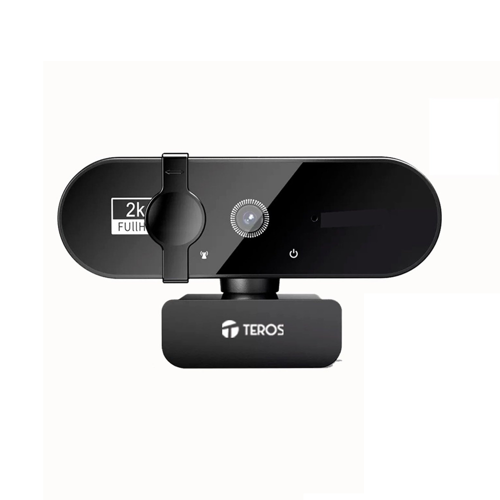 CÁMARA WEB TEROS 2K USB 2.0 CON OBTURADOR, RESOLUCIÓN 2592X1944, IDEAL PARA STREAMING Y VIDEOCONFERENCIAS - 1