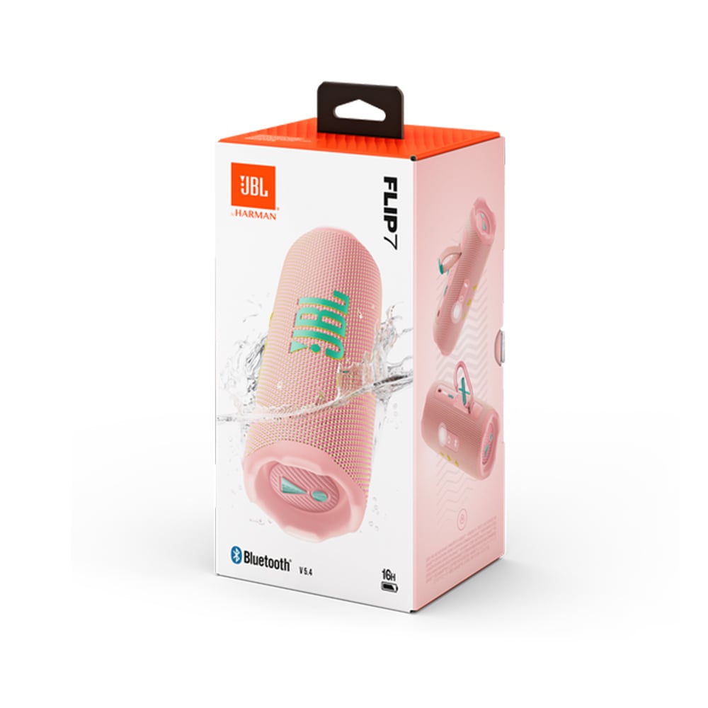 ALTAVOZ BLUETOOTH JBL FLIP 7 ROSA – SONIDO POTENTE Y PORTÁTIL CON CONECTIVIDAD INALÁMBRICA - 1