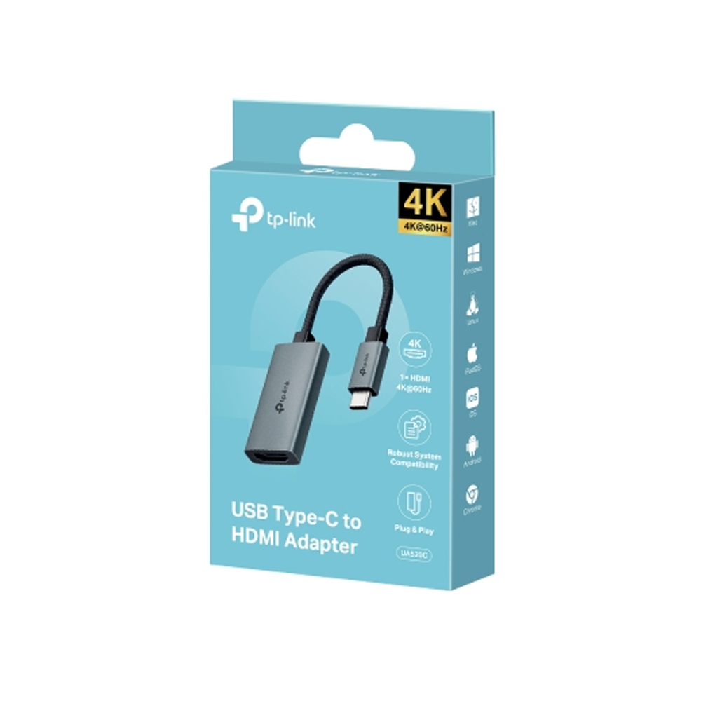 ADAPTADOR USB-C A HDMI TP-LINK UA520C 60HZ - CONEXIÓN RÁPIDA Y FIABLE PARA PANTALLAS 4K - 1