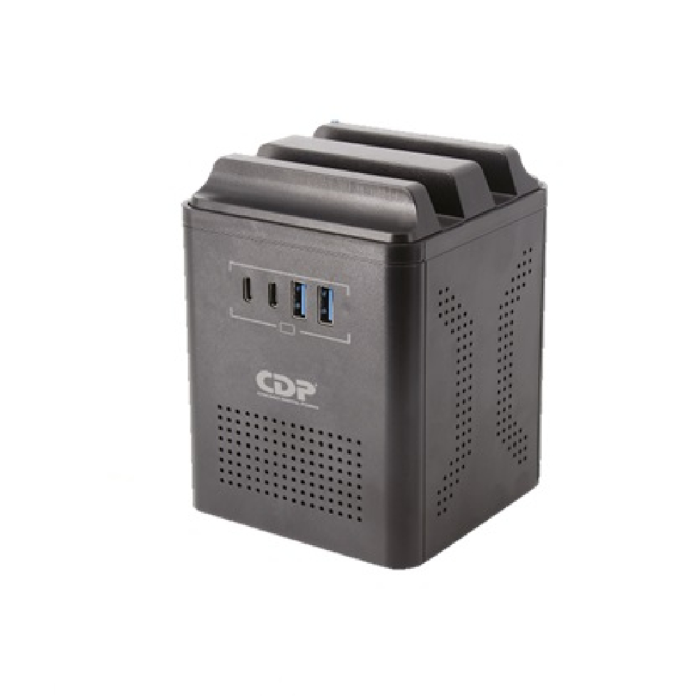 ESTABILIZADOR CDP RUAVR 1000VA 500W CON 4 SALIDAS, 2 USB-A Y 2 USB-C - POTENCIA Y VERSATILIDAD PARA TUS DISPOS - 1