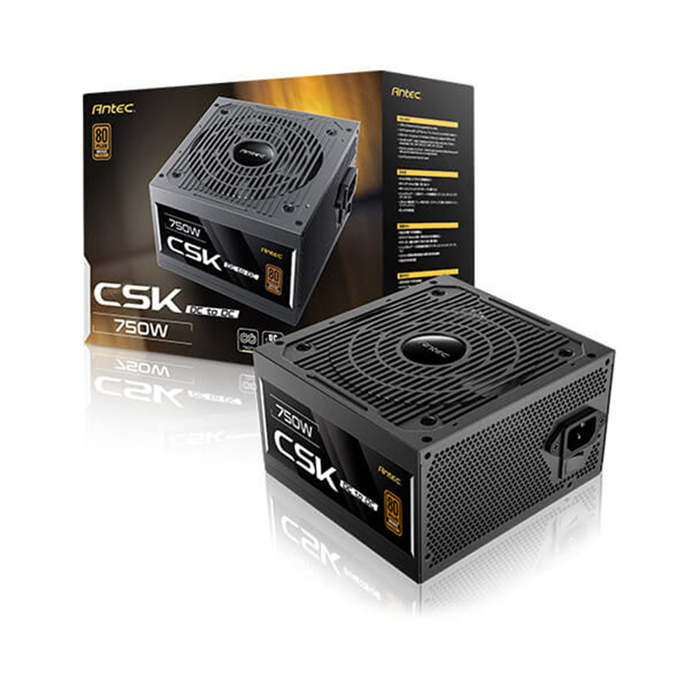 FUENTE DE ALIMENTACIÓN ANTEC CSK DC GB 750W 80+ BRONZE - ALTA EFICIENCIA Y CONFIABILIDAD PARA GAMING - 1
