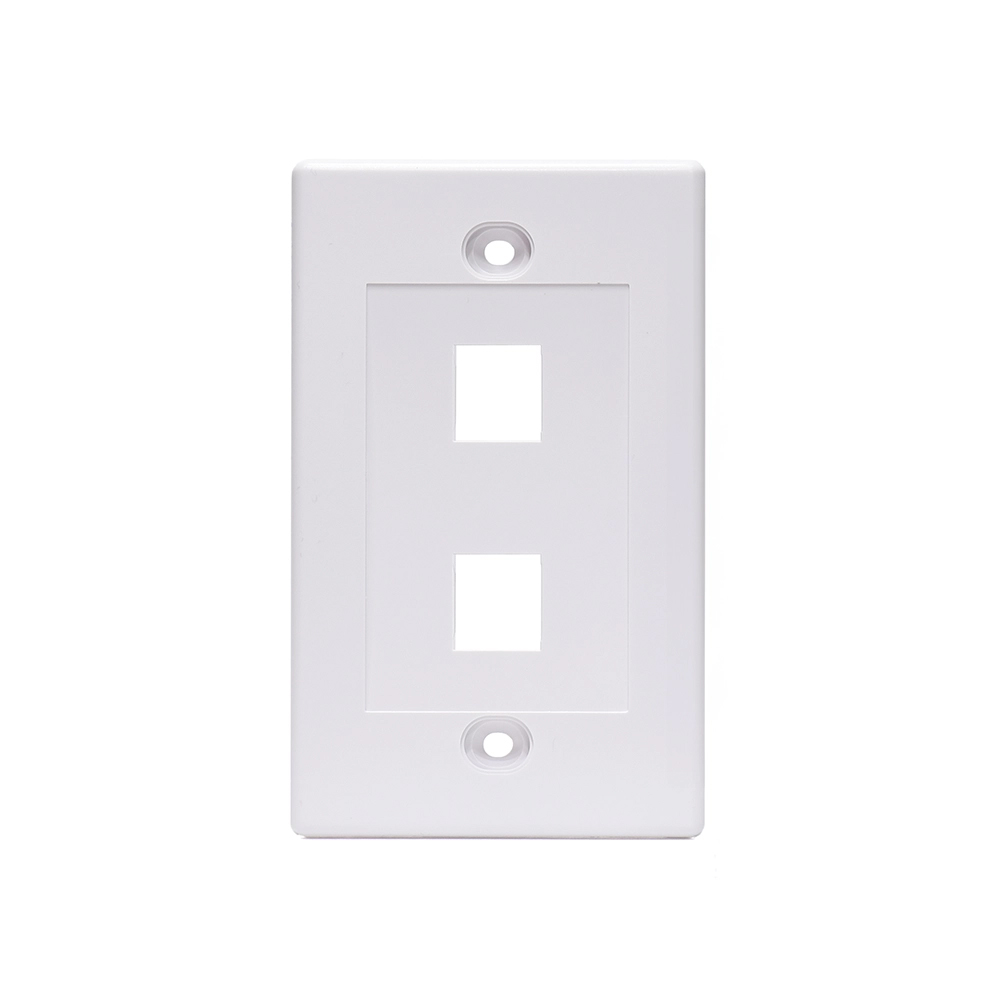 PLACA EJECUTIVA VERTICAL DIXON 2 PUERTOS COLOR BLANCO - 1