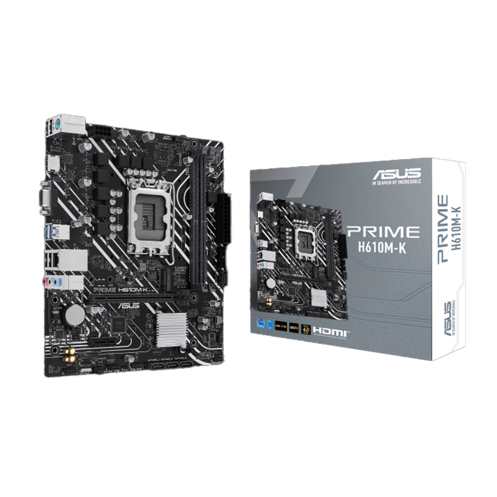 PLACA MADRE ASUS PRIME H610M-K MICRO-ATX LGA1700, DDR4, COMPATIBLE INTEL 12ª/13ª GENERACIÓN - 1