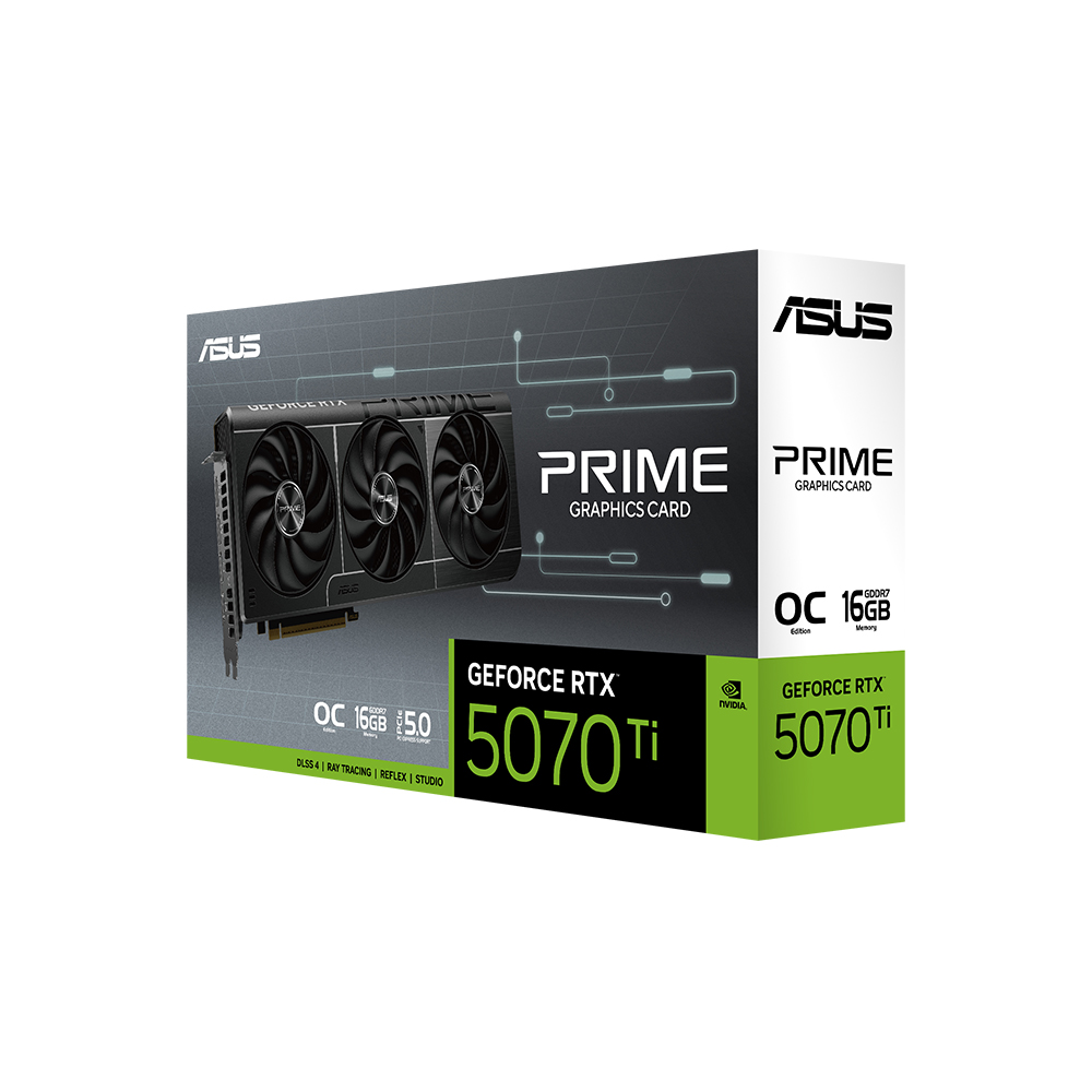 TARJETA GRÁFICA ASUS GEFORCE RTX 5070 TI 16GB GDDR7 OC 256 BIT - RENDIMIENTO PREMIUM PARA GAMING - 1