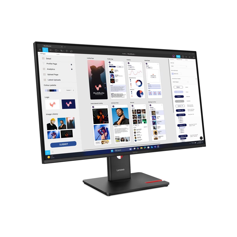 MONITOR LENOVO THINKVISION T32UD-40 DE 31' UHD IPS - CONECTIVIDAD HDMI, DP, USB-C Y RJ45 - 1