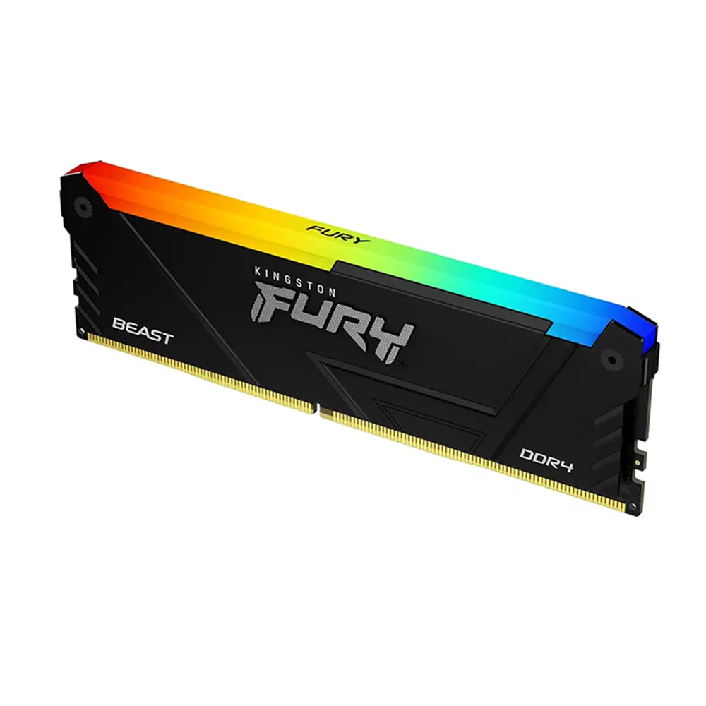 MEMORIA RAM KINGSTON FURY BEAST RGB 16GB DDR4 3200MHZ CL16 PARA JUEGOS Y ALTO RENDIMIENTO - 1