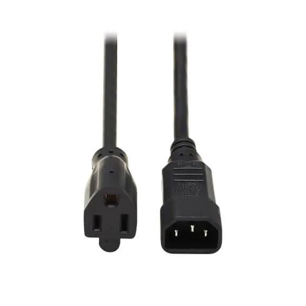 CABLE DE ALIMENTACIÓN TRIPP-LITE P002-002 IEC-320-C14 A NEMA 5-15R 2 PIES 1.83 M NEGRO - 1