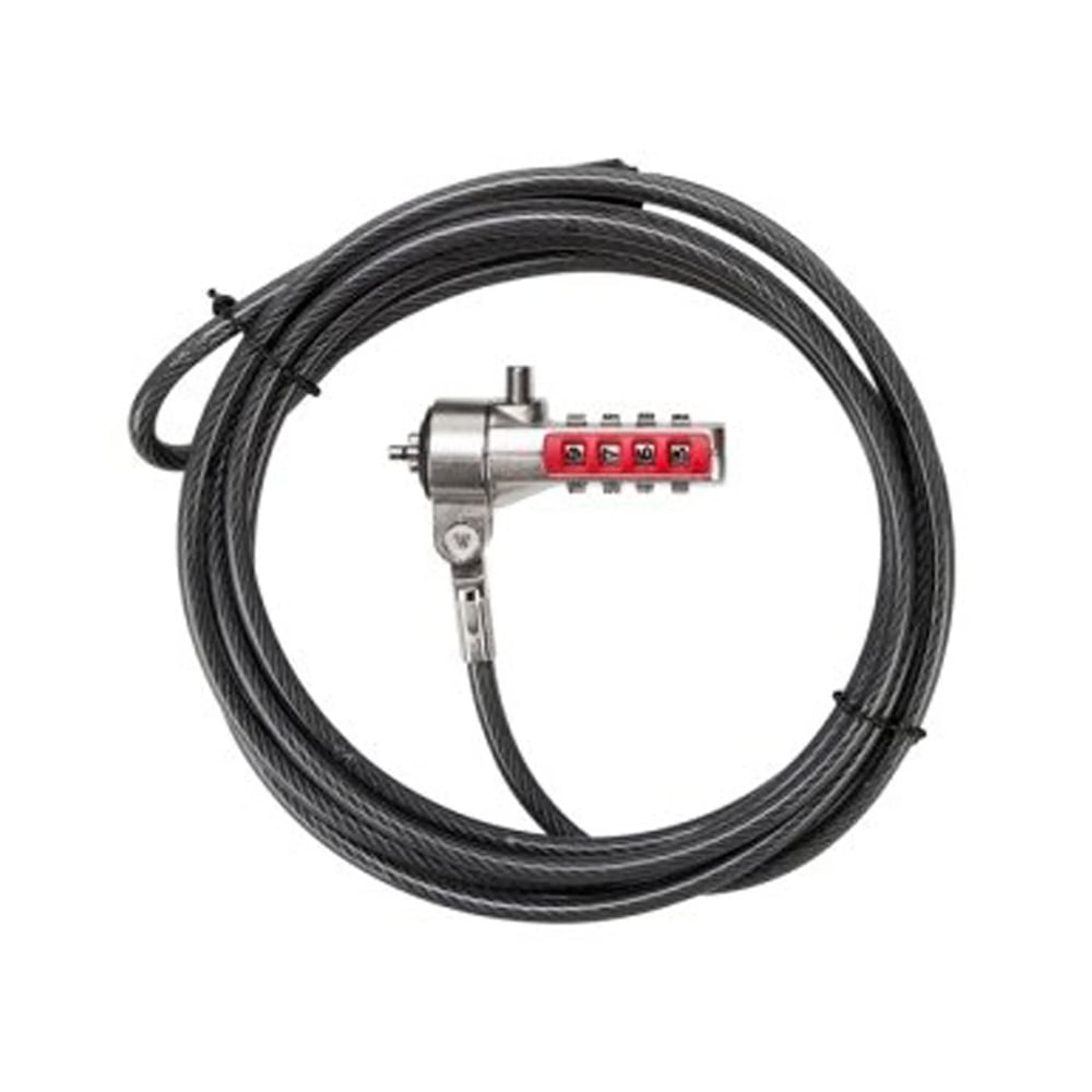 CABLE DE SEGURIDAD TARGUS DEFCON T-LOCK CLAVE 4 DÍGITOS PA410S-1 PARA PROTECCIÓN DE DISPOSITIVOS - 1