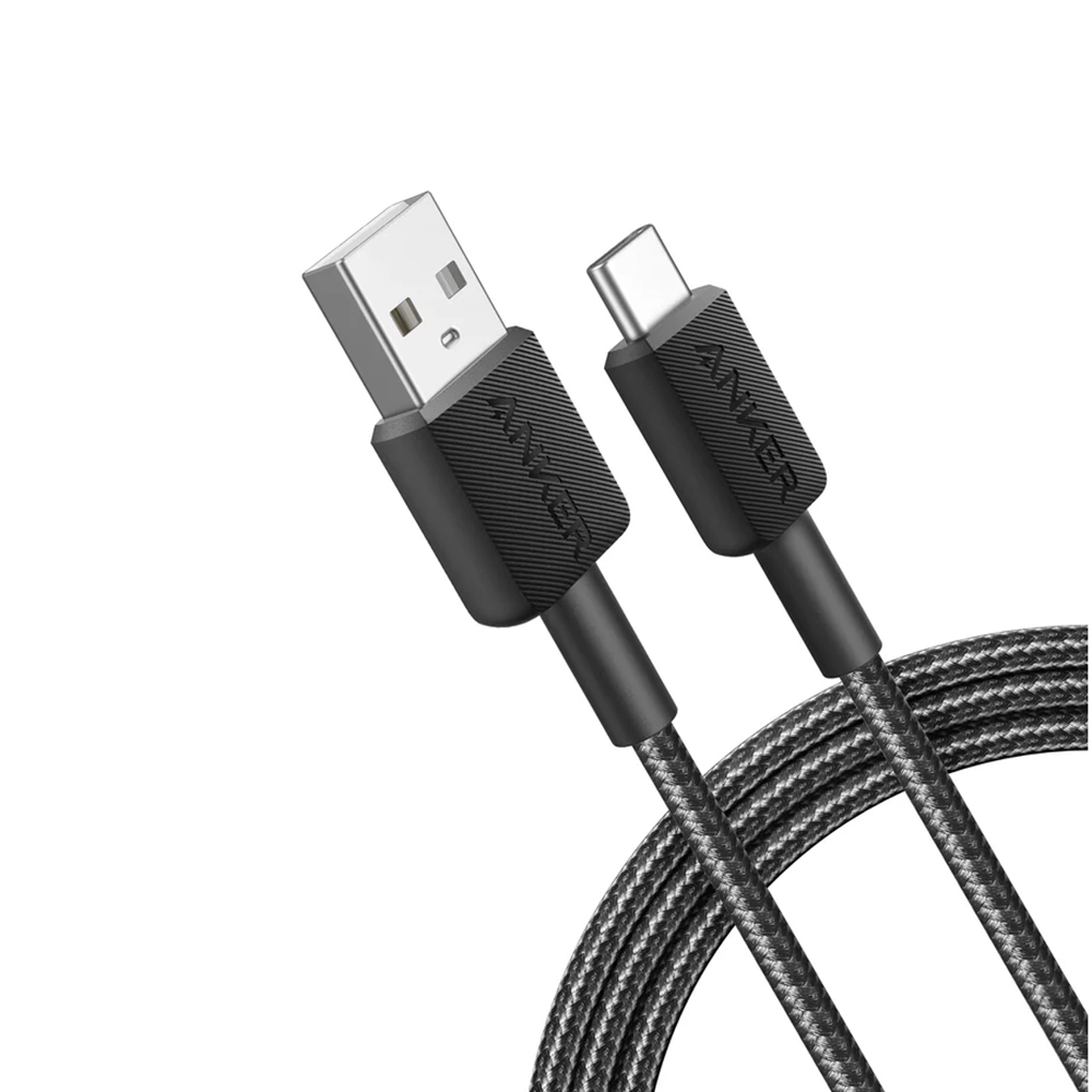CABLE DE CARGA Y SINCRONIZACIÓN ANKER 322 USB-A A USB-C 6 PIES IDEAL PARA DISPOSITIVOS COMPATIBLES - 1
