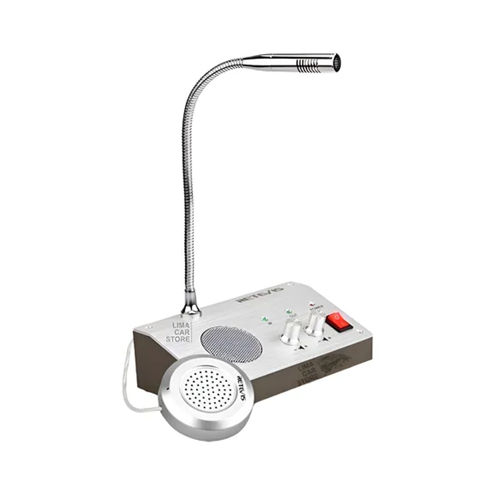 INTERCOMUNICADOR RETEVIS RT-9908 DE ESCRITORIO | MICRÓFONO DE CUELLO DE GANSO | DOBLE VÍA Y PARLANTE EXTERNO - 1