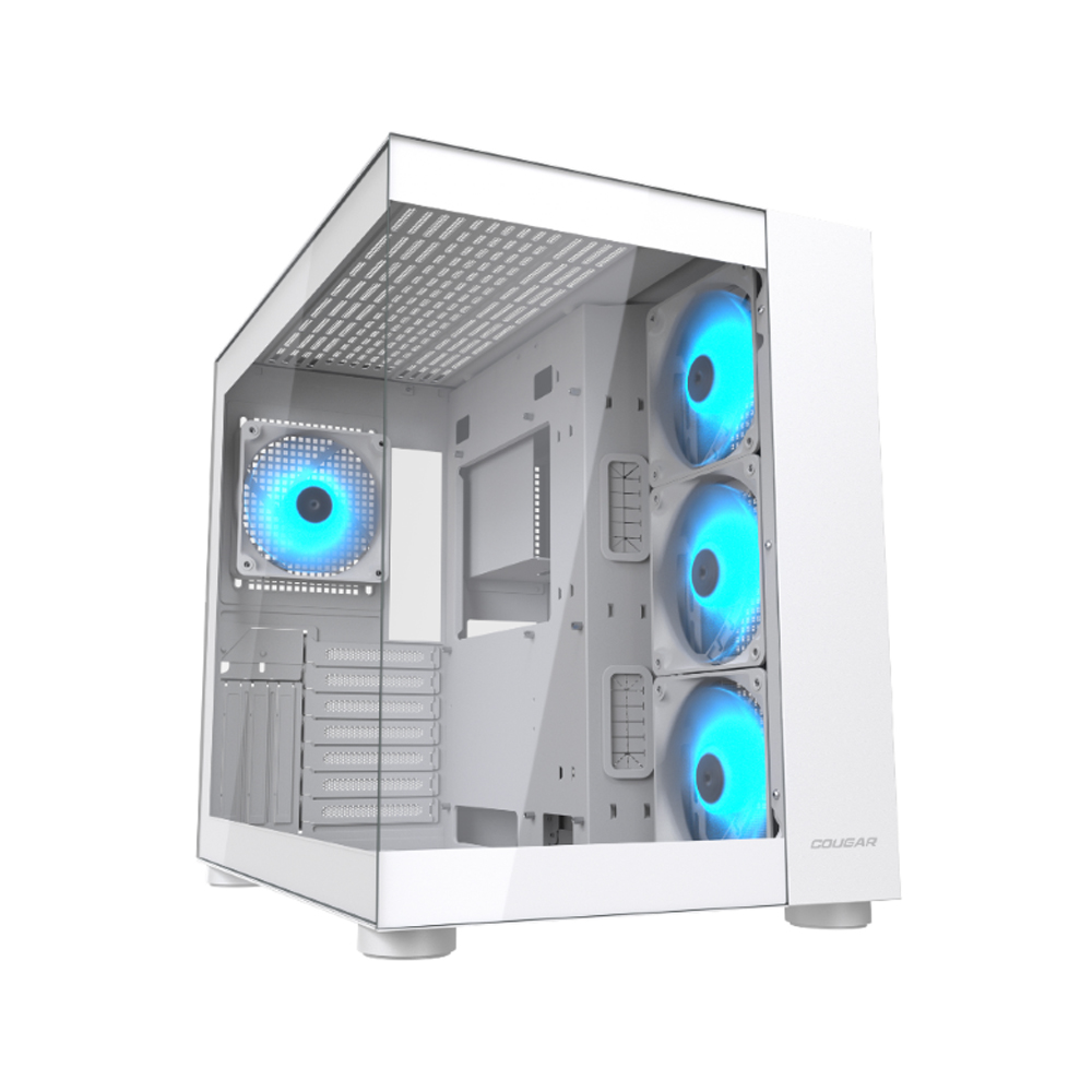 CASE COUGAR FV150 ATX DUAL CHAMBER BLANCO CON VIDRIO TEMPLADO Y ILUMINACIÓN RGB - 1