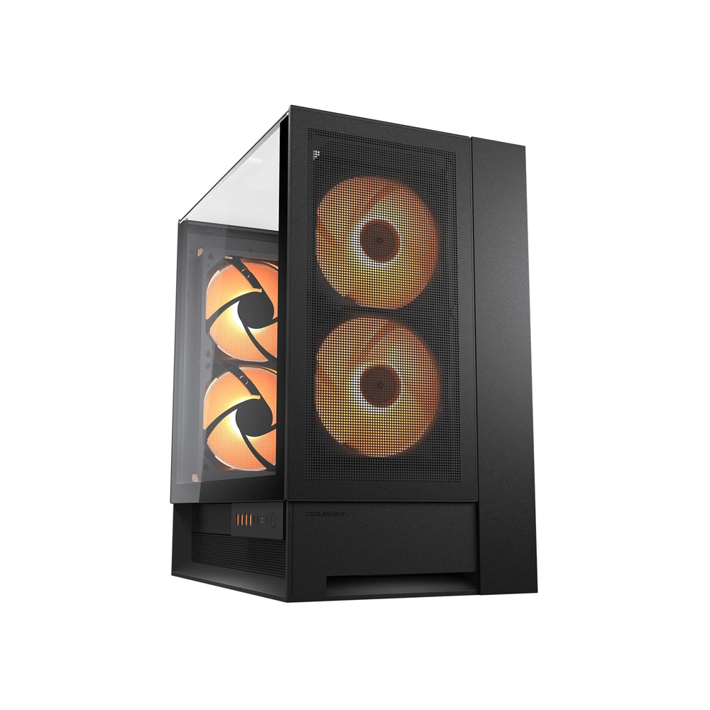 GABINETE COUGAR OMNYX CGR-2WA3B-RGB MEDIA TORRE NEGRO MINI ITX MICRO ATX ATX CRISTAL 4 VENTILADORES USB 3.0 3.2 GEN 2 - 1