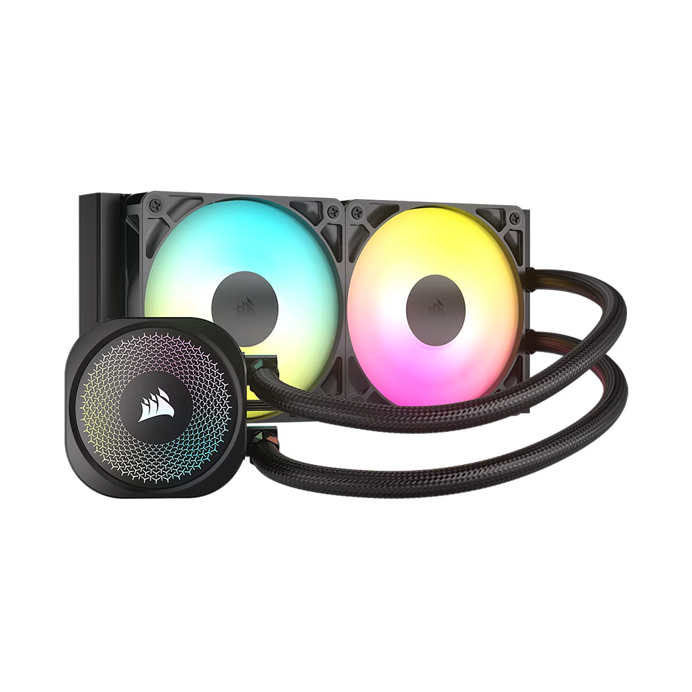 CORSAIR NAUTILUS 240 RS - RADIADOR DE REFRIGERACIÓN LÍQUIDA ARGB PARA CPU, 240MM, NEGRO, 2100RPM - 1
