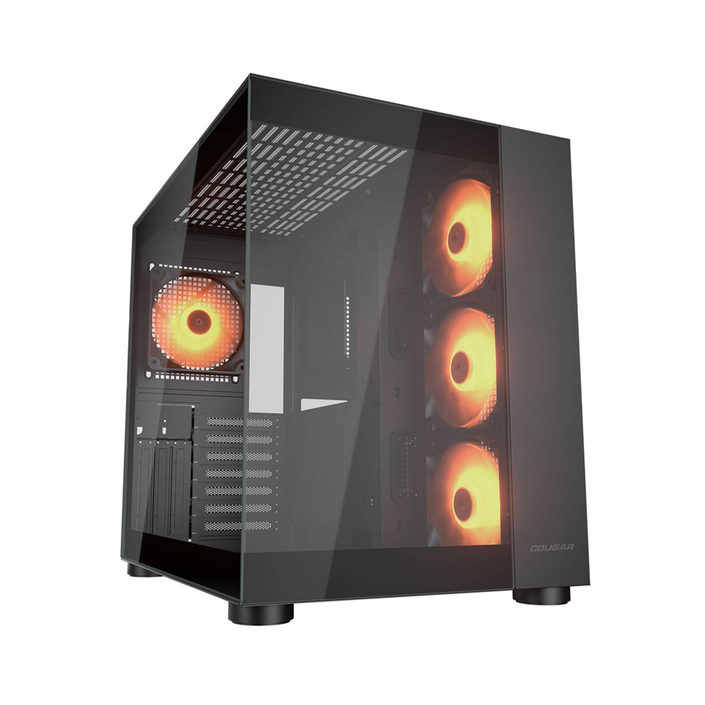 GABINETE COUGAR CGR-5KA1B-RGB ATX MEDIA TORRE NEGRO CRISTAL 4 VENTILADORES 3 USB 3.0 1 USB TIPO C - 1
