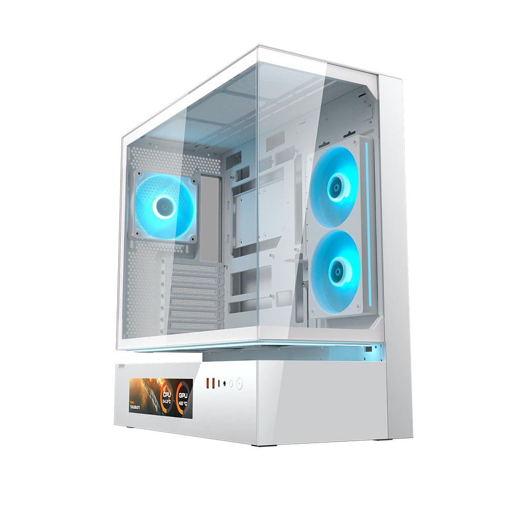 CASE COUGAR CFV235 VISION WHITE MID TOWER ATX PANEL VIDRIO TEMPLADO COLOR BLANCO - 1