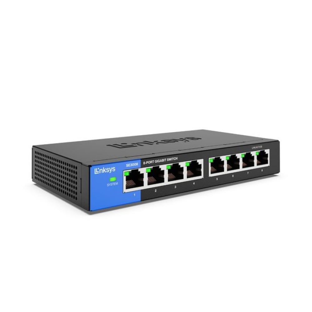 SWITCH GIGABIT LINKSYS SE3008 DE 8 PUERTOS PARA CONECTIVIDAD RÁPIDA Y EFICIENTE - 1