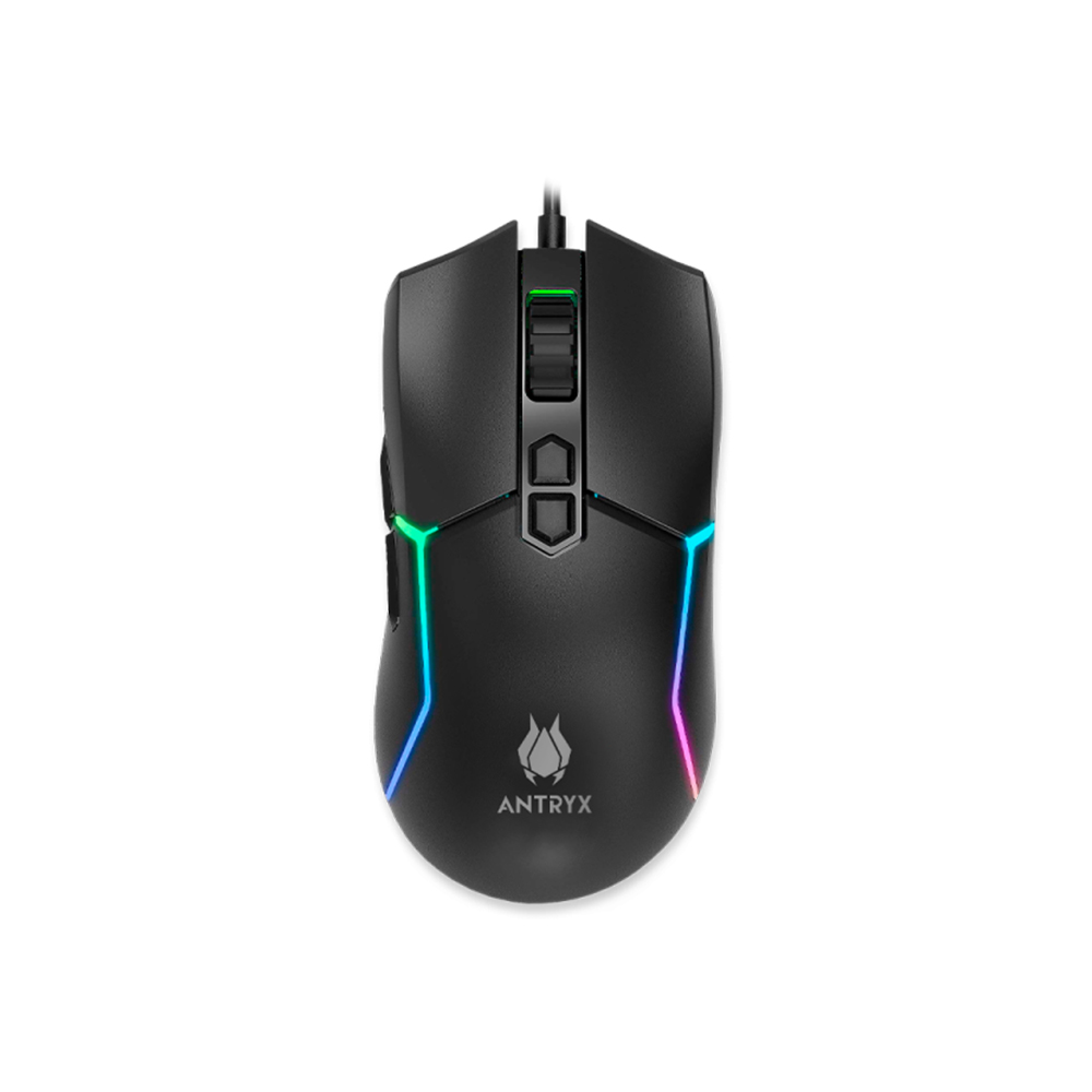 MOUSE GAMING ANTRYX M770 RGB 12.8K ALTA PRECISIÓN PERSONALIZABLE ERGONOMÍA COLORIDO - 1