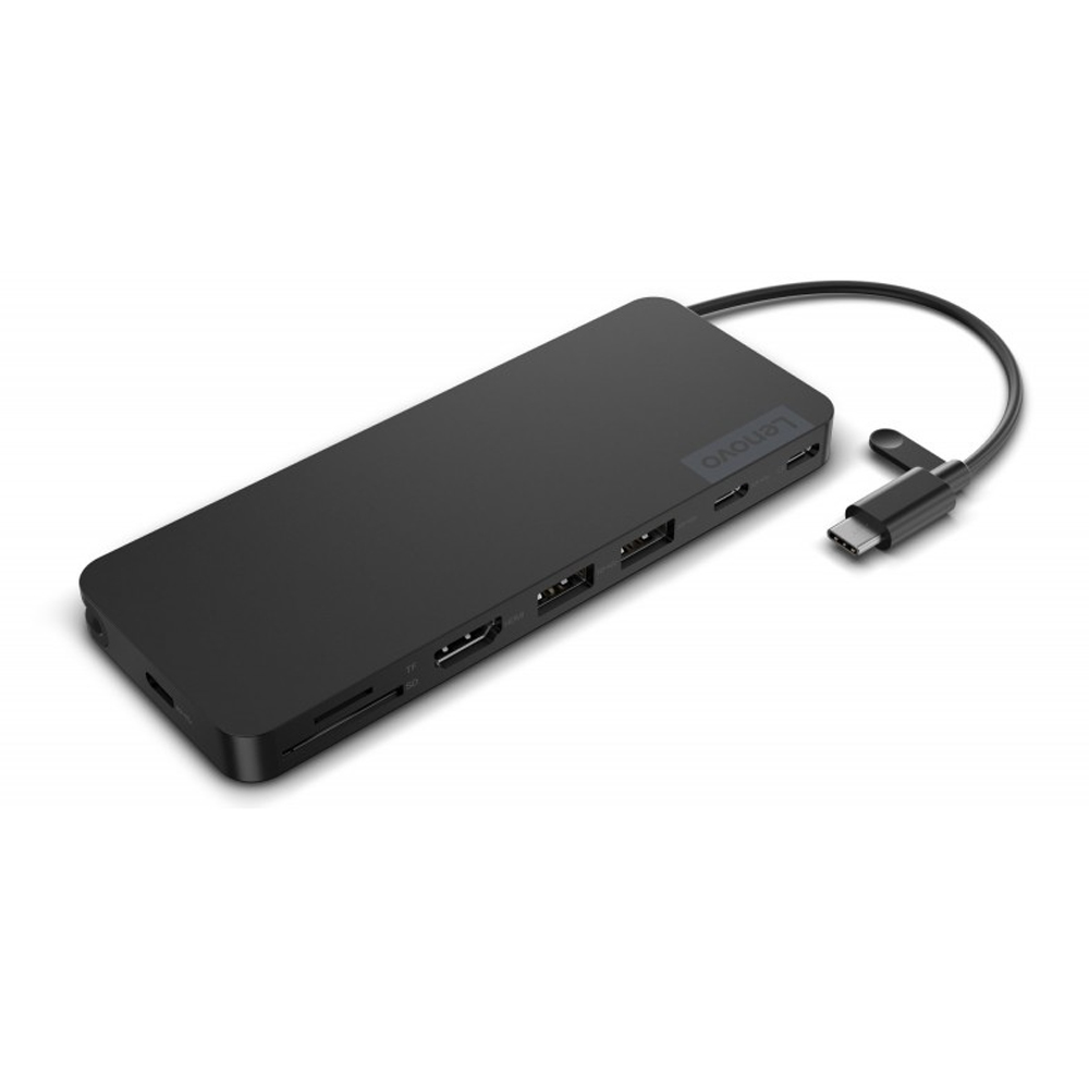 HUB DE PUERTOS PORTÁTIL LENOVO USB-C DELGADO CON CONECTIVIDAD ECLIPSE BLACK - 1