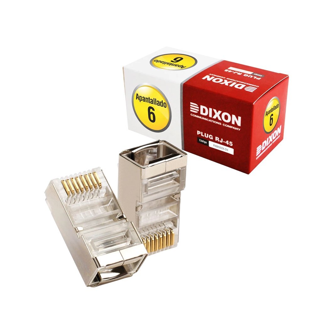 CONECTOR DE RED RJ45 DIXON CAT-6 APANTALLADO - 1