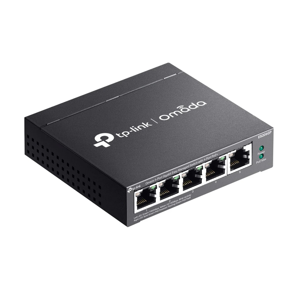 TP-LINK ES205GP SWITCH 5 PUERTOS GIGABIT ETHERNET POE 802.3AF NEGRO - 1