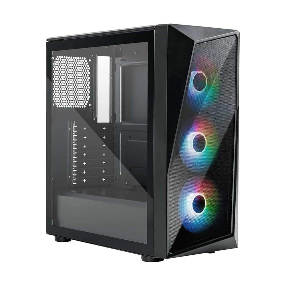 CASE COOLER MASTER CMP 520 ATX MID TOWER + FUENTE MWE BRONZE 650W V3 + COOLER HYPER 212 SPECTRUM V3 ARGB - 1