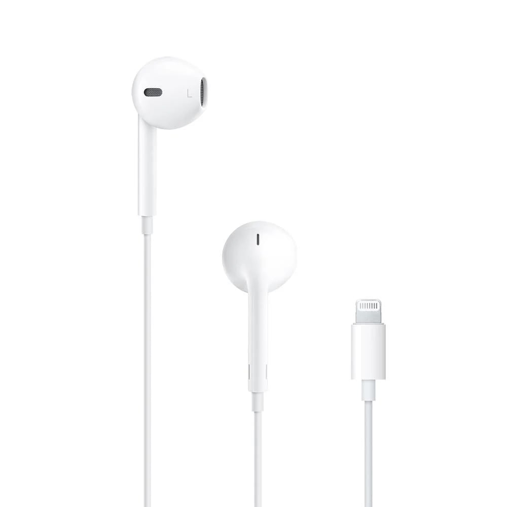 AURICULARES APPLE EARPODS ESTÉREO CABLEADO INTRAUDITIVO BLANCO CON CONECTOR LIGHTNING - 1