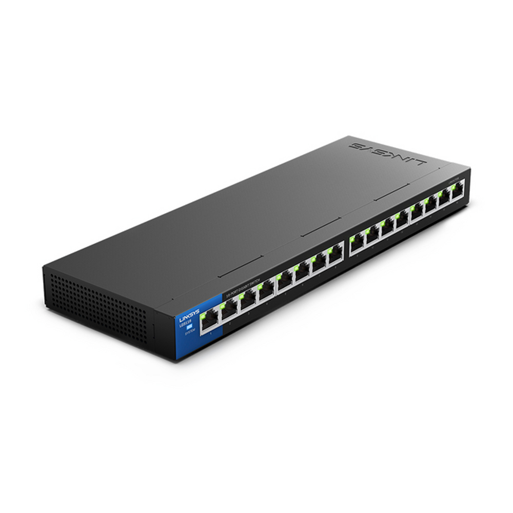 SWITCH GIGABIT LINKSYS LGS116 16 PUERTOS METALICO ALTA VELOCIDAD ETHERNET - 1