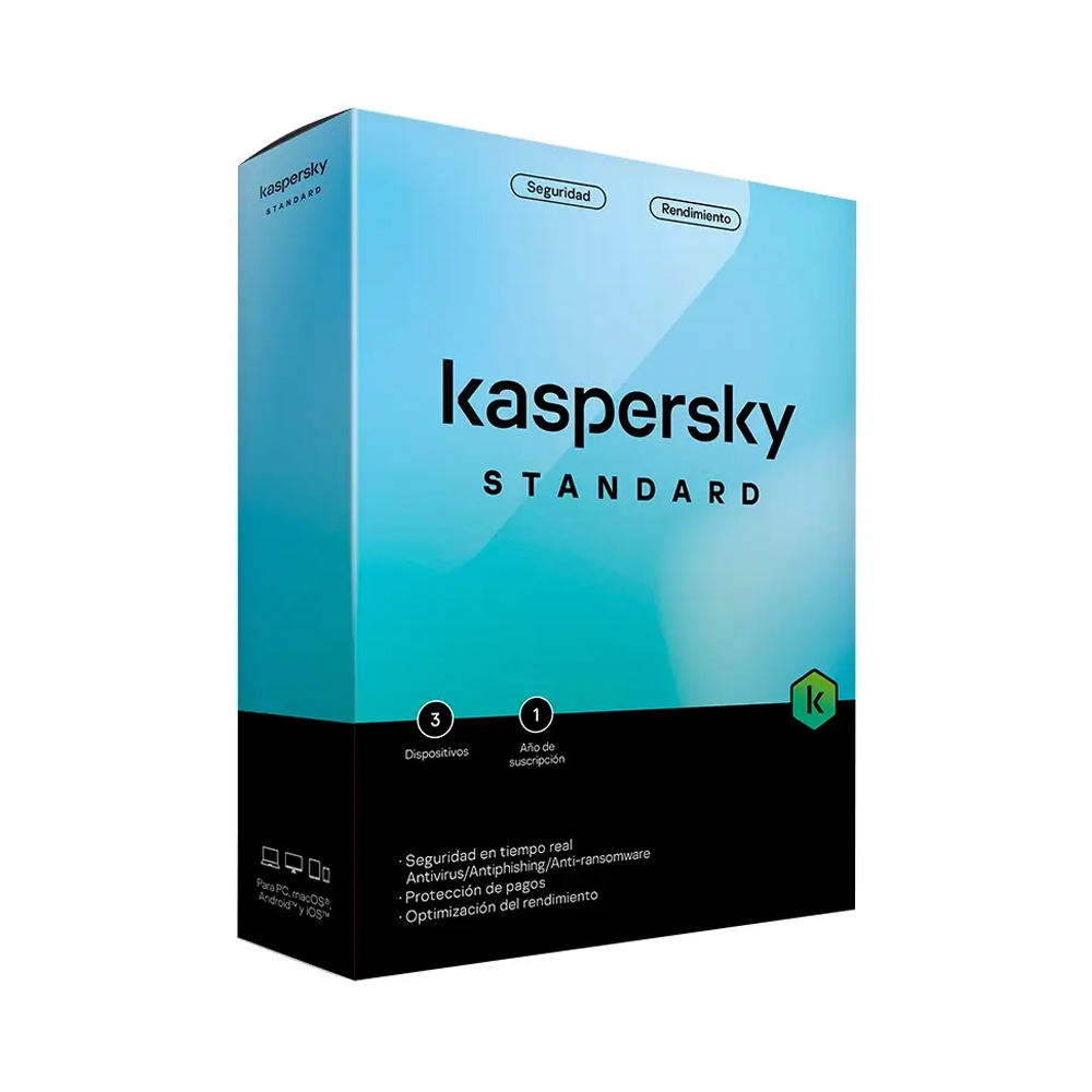 KASPERSKY STANDARD 3PC 1 AÑO CAJA SEGURIDAD INFORMÁTICA ANTIVIRUS KL1041D5CFS - 1