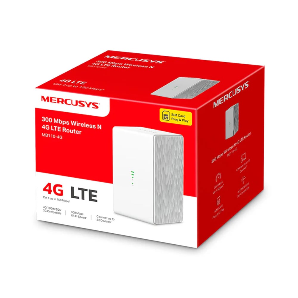 ROUTER MERCUSYS MB110-4G 4G LTE VELOCIDAD 300 MBPS - 1