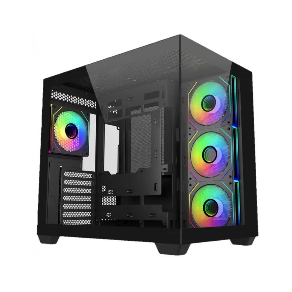CASE MID TOWER COOLER MASTER ELITE 681 4FAN ALTA VENTILACIÓN COLOR NEGRO - 1