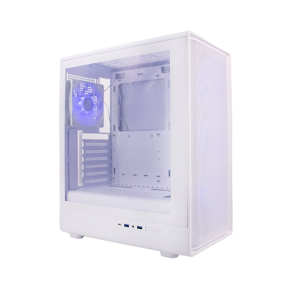 GABINETE ATX TEROS GM TE1329 CHASIS PARA PC FORMATO ATX FLUJO DE AIRE OPTIMIZADO COLOR BLANCO - 1