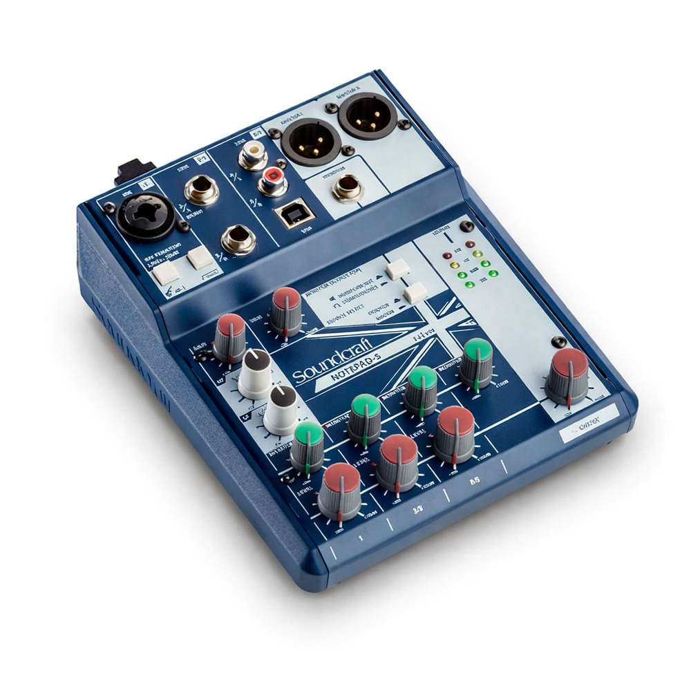 Mezcladora analógica Soundcraft Notepad-5 con USB I/O y 1 entrada combo Mic/Line - 1