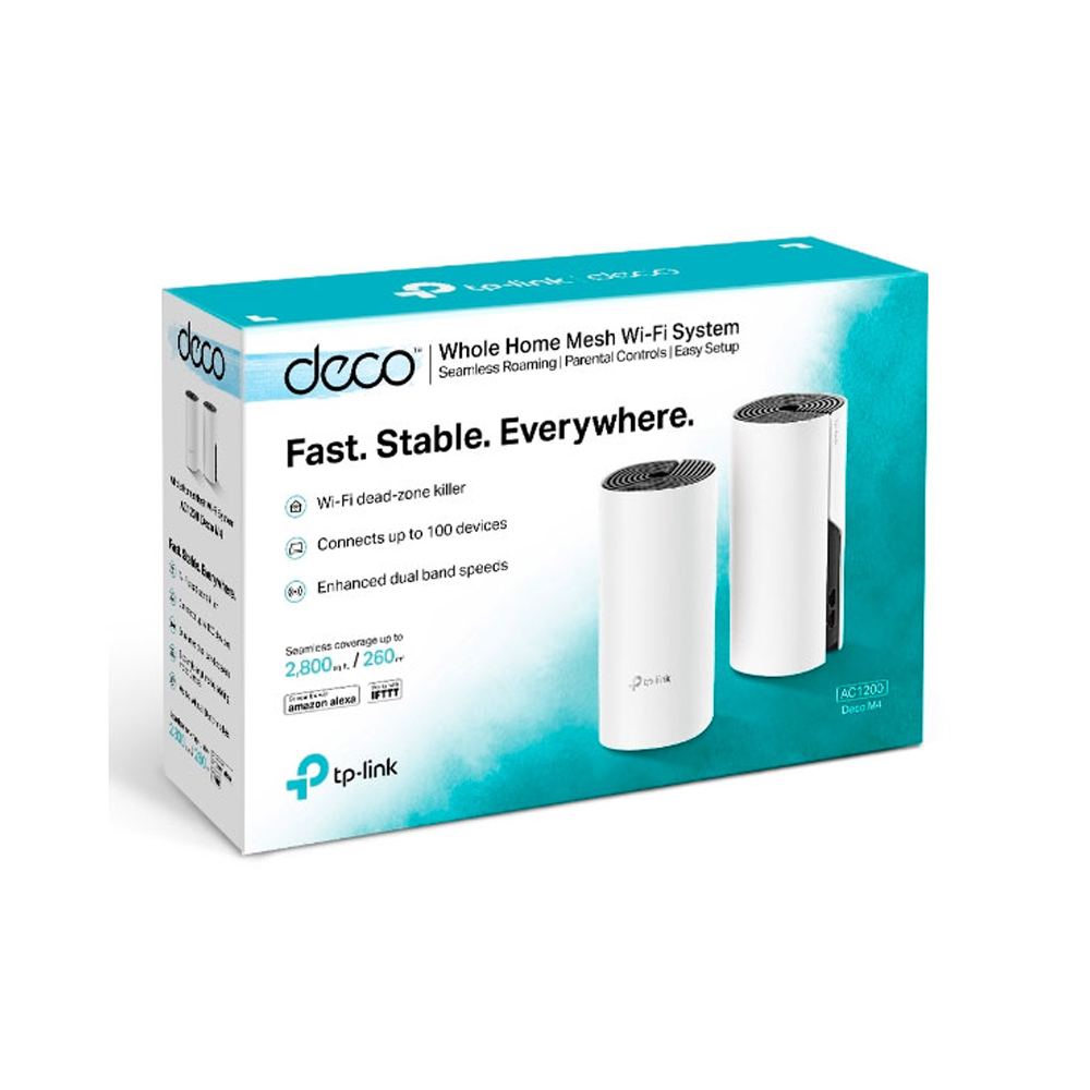 TP-LINK DECO M4 SISTEMA WI-FI MALLA DOBLE BANDA 1GBE HASTA 2800 PIES CUADRADOS WI-FI 5 - 1