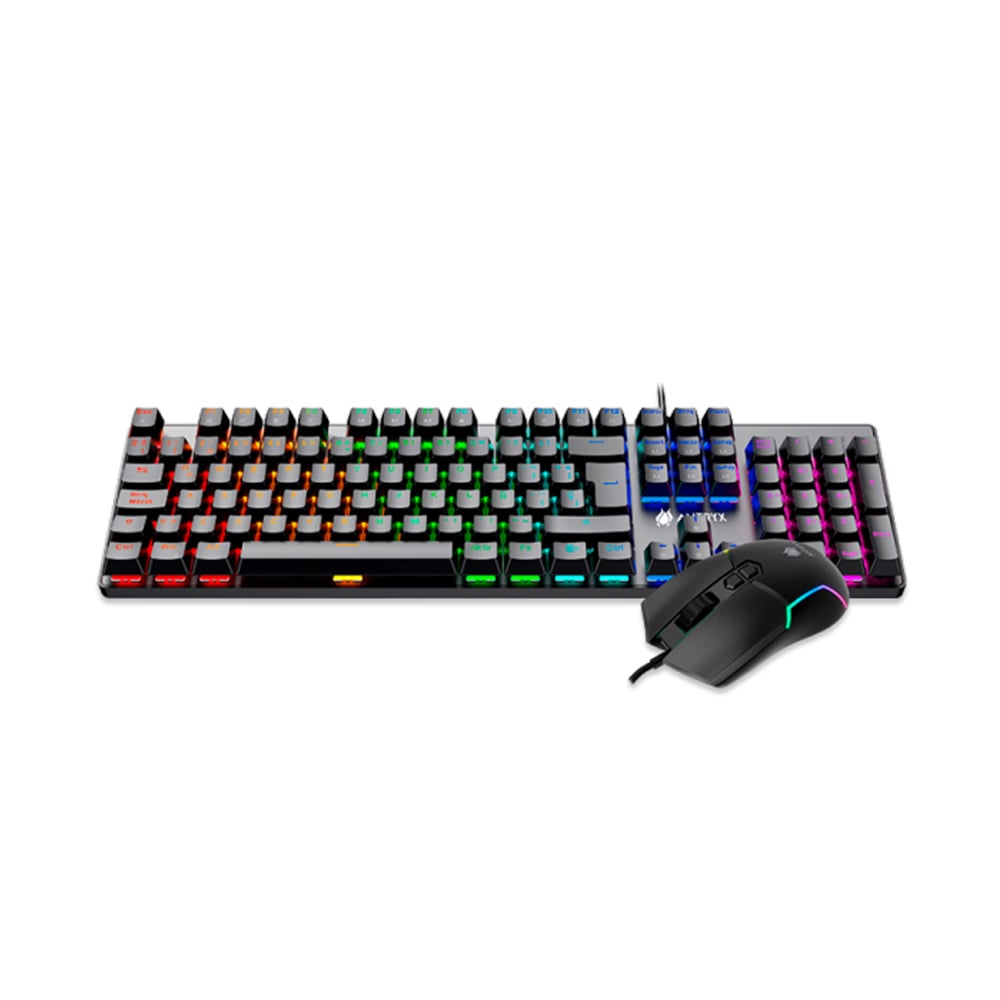 TECLADO Y MOUSE GAMING ANTRYX GC-3500 SW BLUE RGB MECÁNICO CON ILUMINACIÓN PERSONALIZABLE - 1