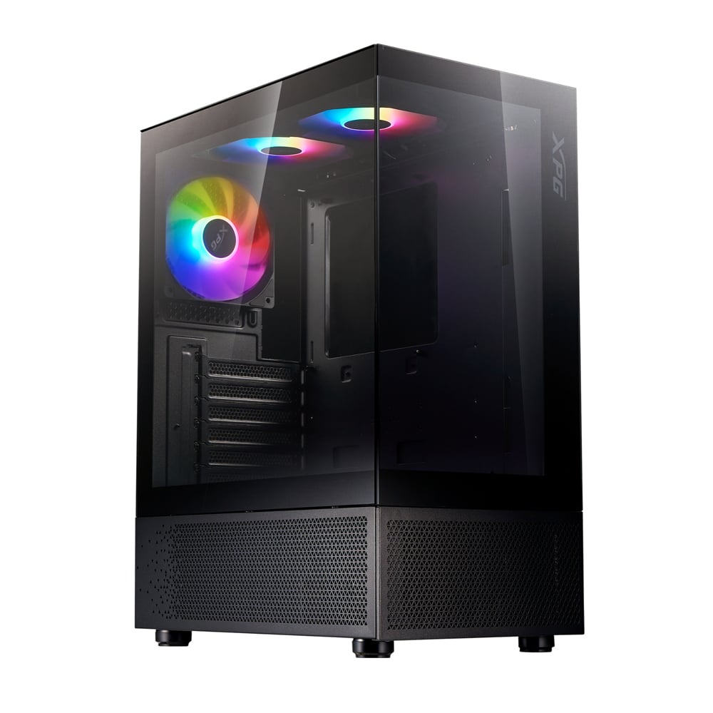 GABINETE XPG INVADER X MINI INVADERXMINIMT-BKCWW DISEÑO PANORÁMICO, COLOR NEGRO - 1