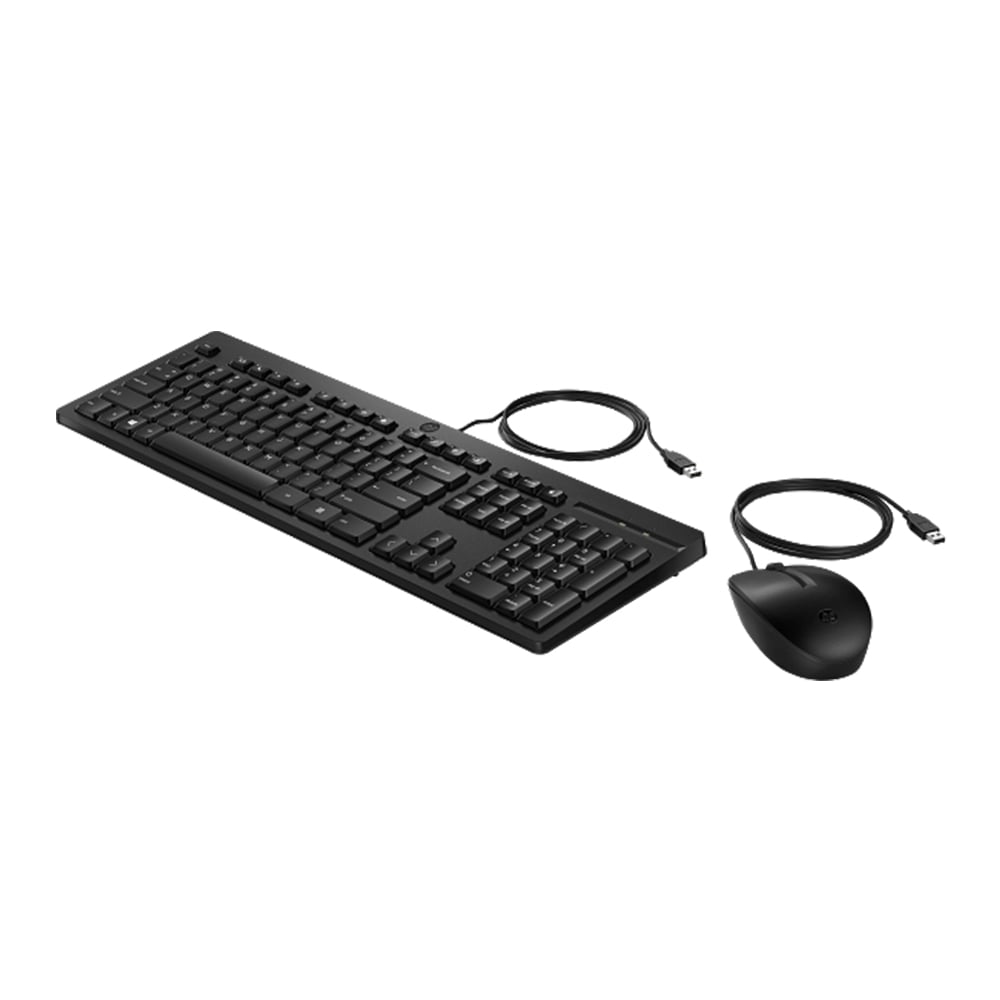 TECLADO Y MOUSE HP 225 USB COLOR NEGRO - 1