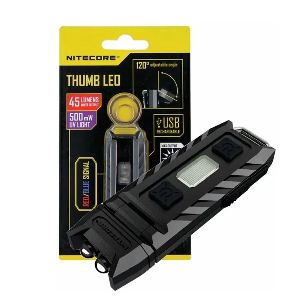 LINTERNA NITECORE THUMB LED RECARGABLE CON LUZ 80 LÚMENES - 1