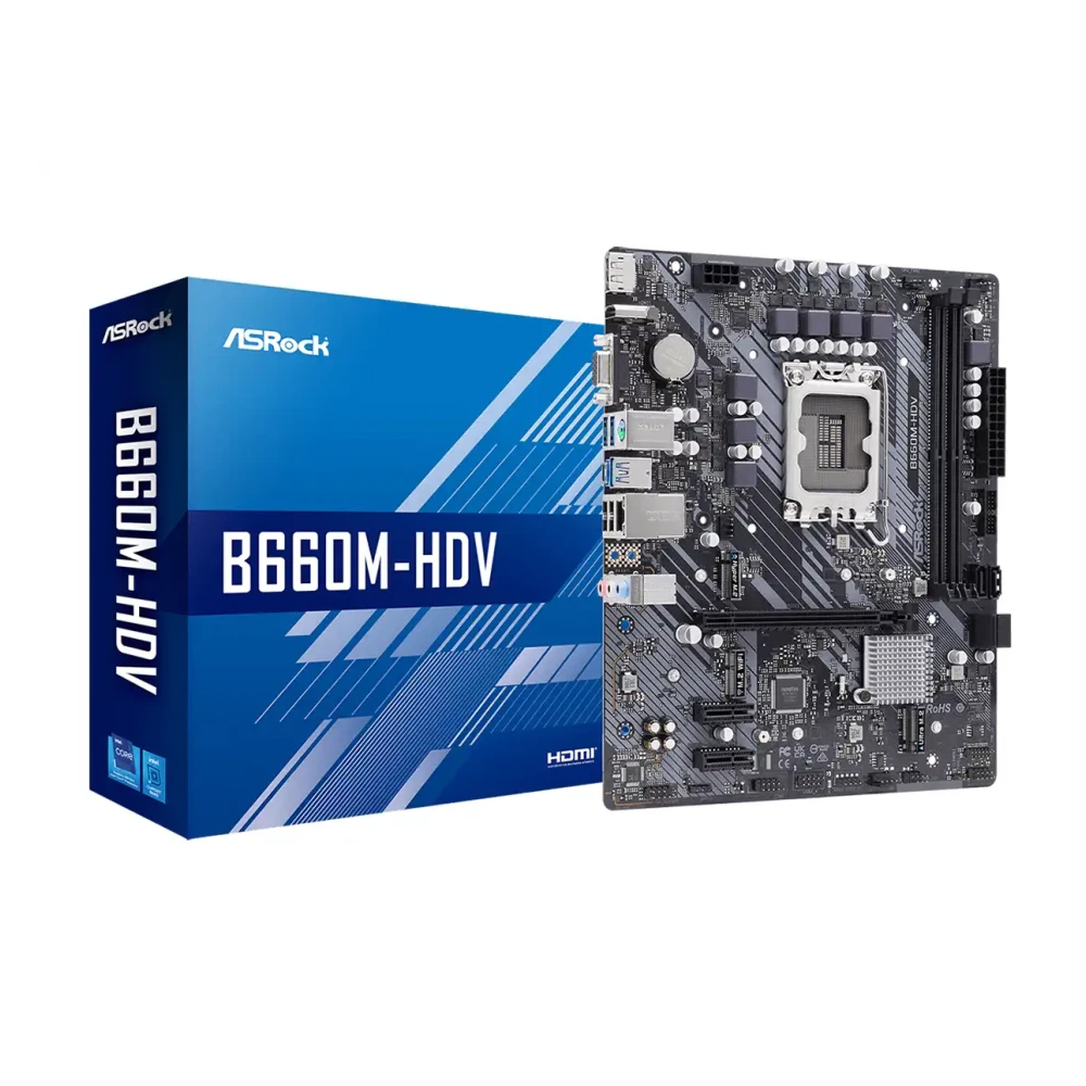 PLACA BASE ASROCK B660M-HDV LGA 1700 2 DDR4 HDMI-DP - 1