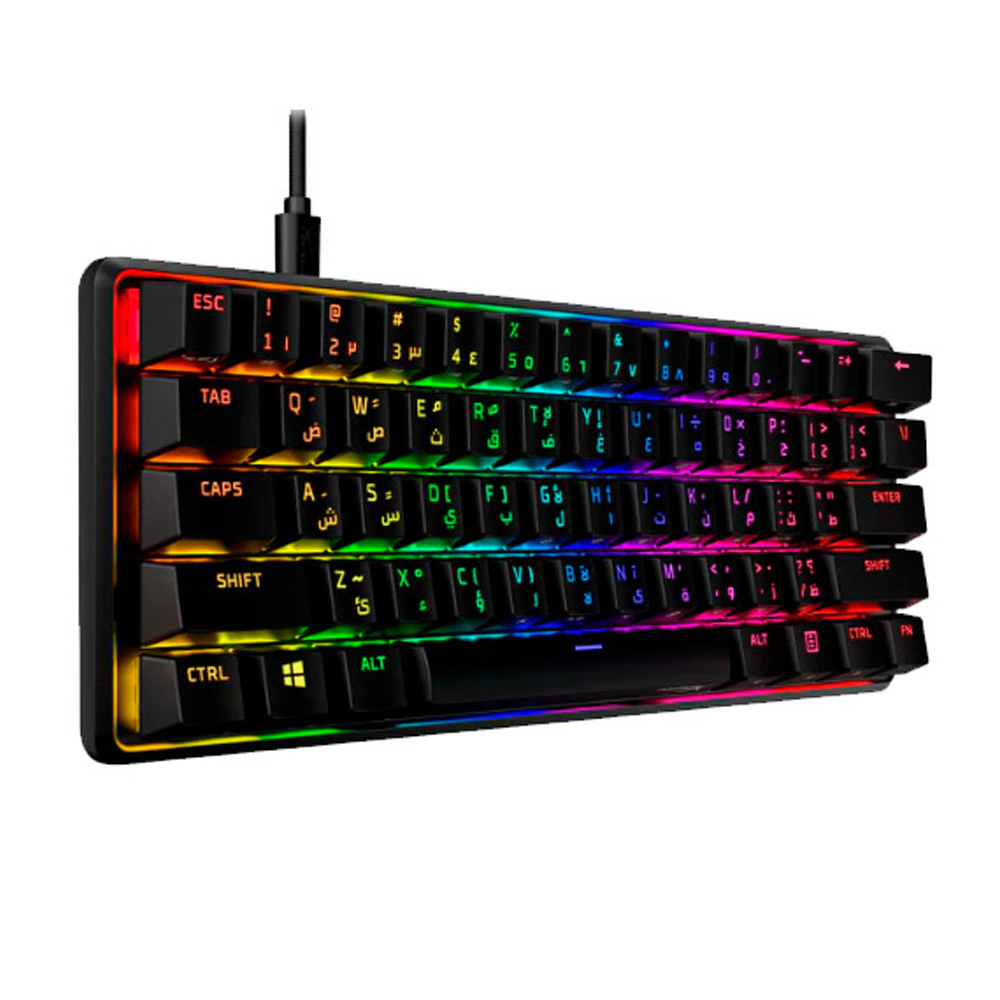 TECLADO MECÁNICO HYPERX ALLOY ORIGINS 60 RGB SWITCH RED 60% - 1