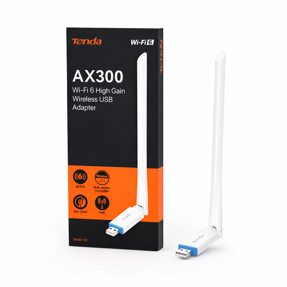 ADAPTADOR TENDA AX300 INALÁMBRICO 286MBPS WIFI 6 USB - 1