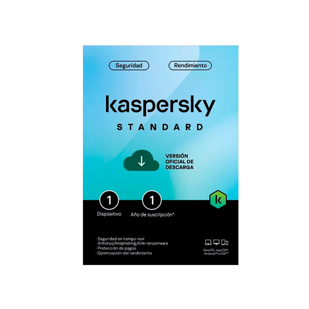 ANTIVIRUS KASPERSKY STANDARD 1 PC 12 MESES - 1
