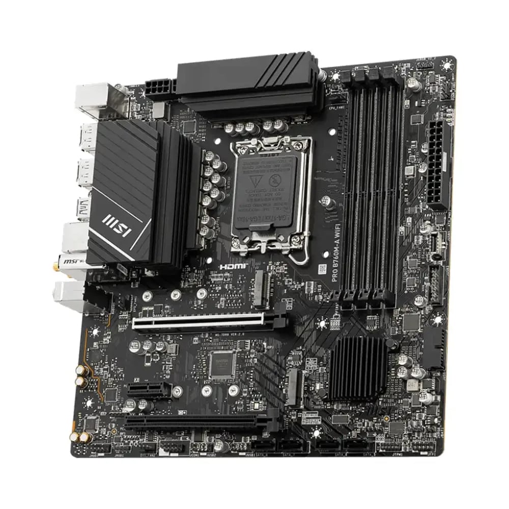 MOTHERBOARD MSI PRO B760M-A WIFI LGA1700 SOCKET INTEL B760 CONECTIVIDAD WIFI - 1