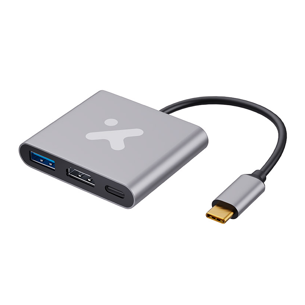 VIDEO ADAPTER XTECH XTC-566 USB TYPE C HDMI 3 EN 1 ALUMINIO - 1