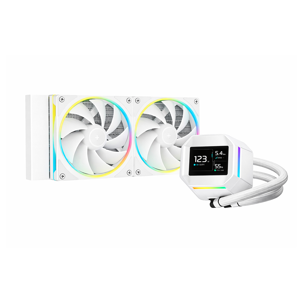 SISTEMA DE ENFRIAMIENTO LÍQUIDO DEEPCOOL LM240 A-RGB 240 MM ALUMINIO BLANCO - 1