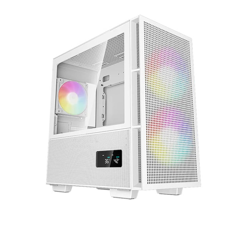 CASE DEEP COOL CH360 DIGITAL WH CAPACIDAD S/FUENTE COLOR BLANCO PANEL VIDRIO - 1