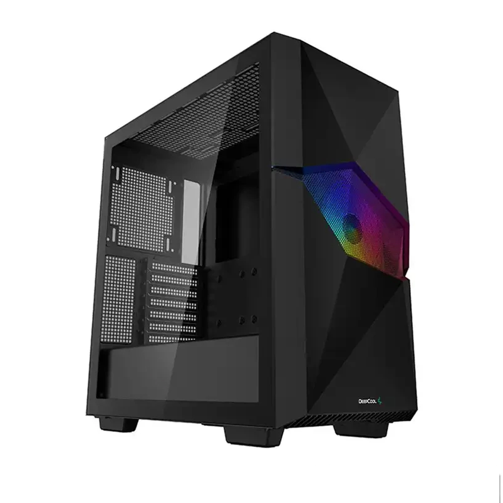 CASE DEEP COOL CYCLOPS R-BKAAE1-C-1 A-RGB PANEL VIDRIO TEMPLADO COLOR NEGRO - 1