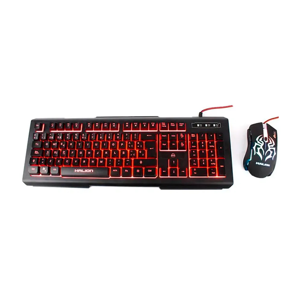 TECLADO HALION GAMING MIRAGE HA-810C RGB CON MOUSE - 1