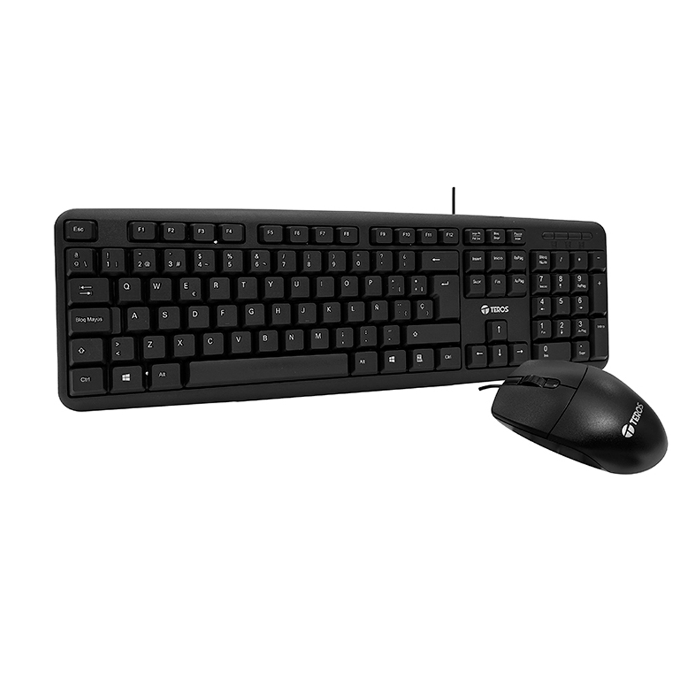 TECLADO Y MOUSE TEROS TE-4062N COLOR NEGRO - 1